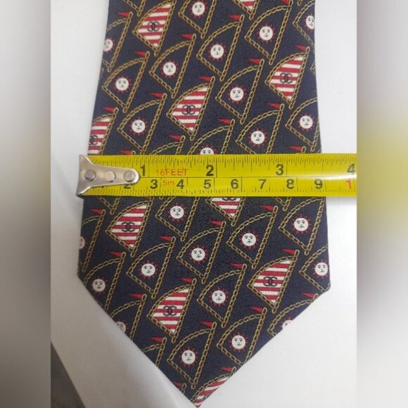 CHANEL Elegant Silk Sail & Sun Tie Twilly - Picture 5 of 10